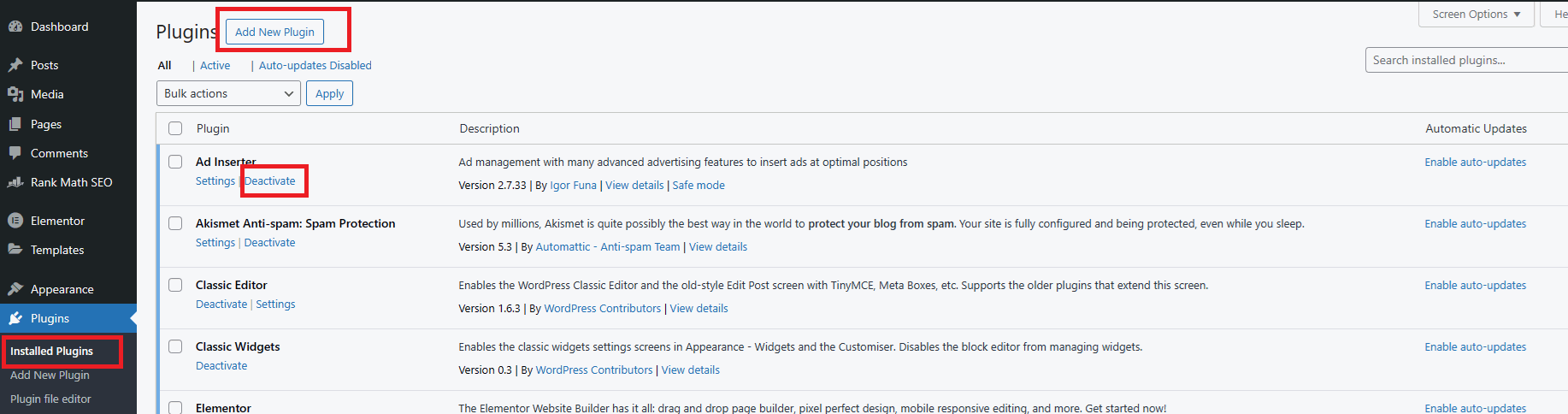 Add Relevant Plugins 1