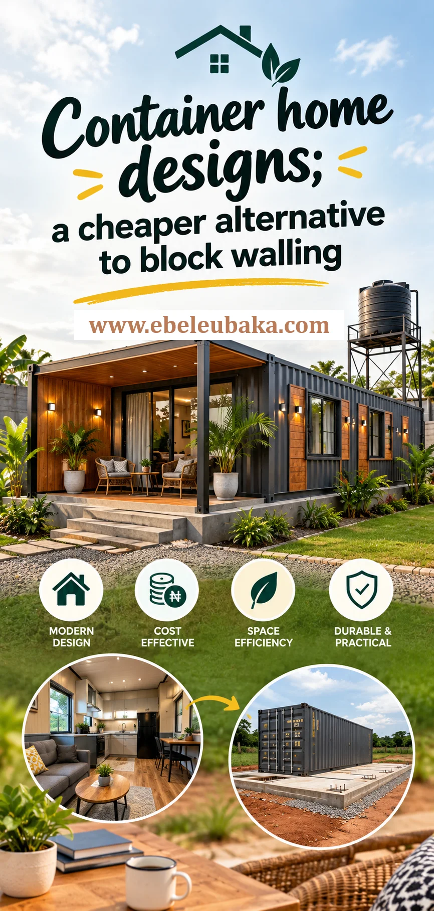 Container home designs; a cheaper alternative to block walling