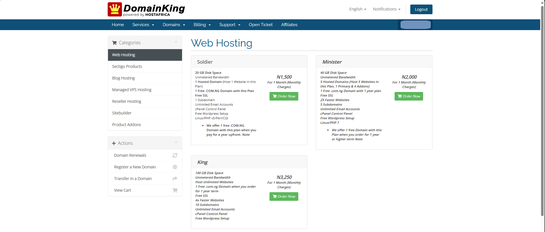 How and Where to Buy Your Hosting with your Naira card 4