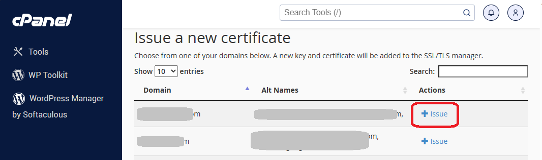 Add an SSL Certificate to your hosting on DomainKing 2