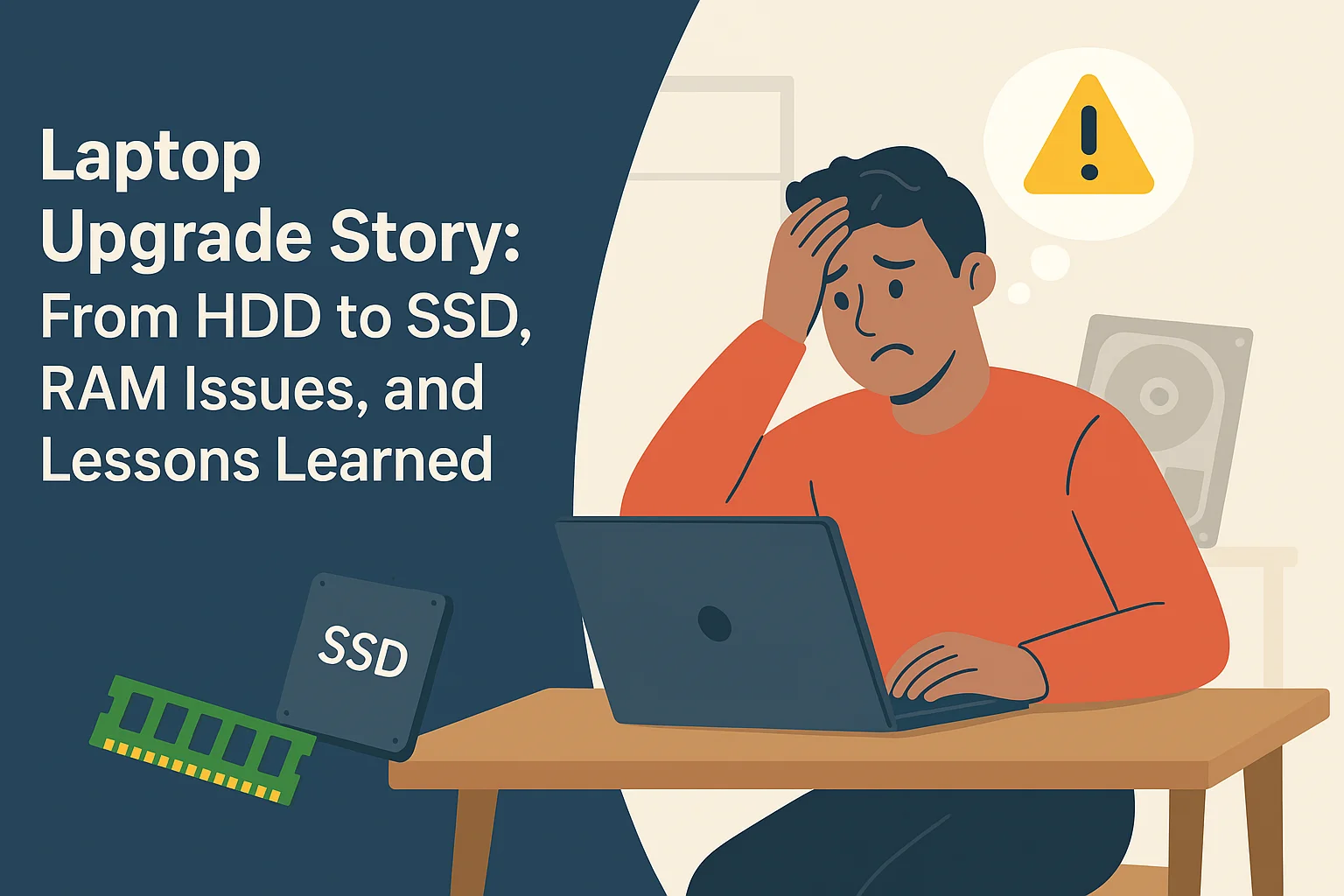 Laptop Upgrade Story From HDD to SSD, RAM Issues, and Lessons Learned
