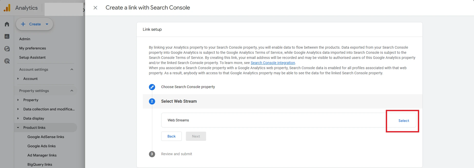 Link Google Search Console and Google Analytics 5