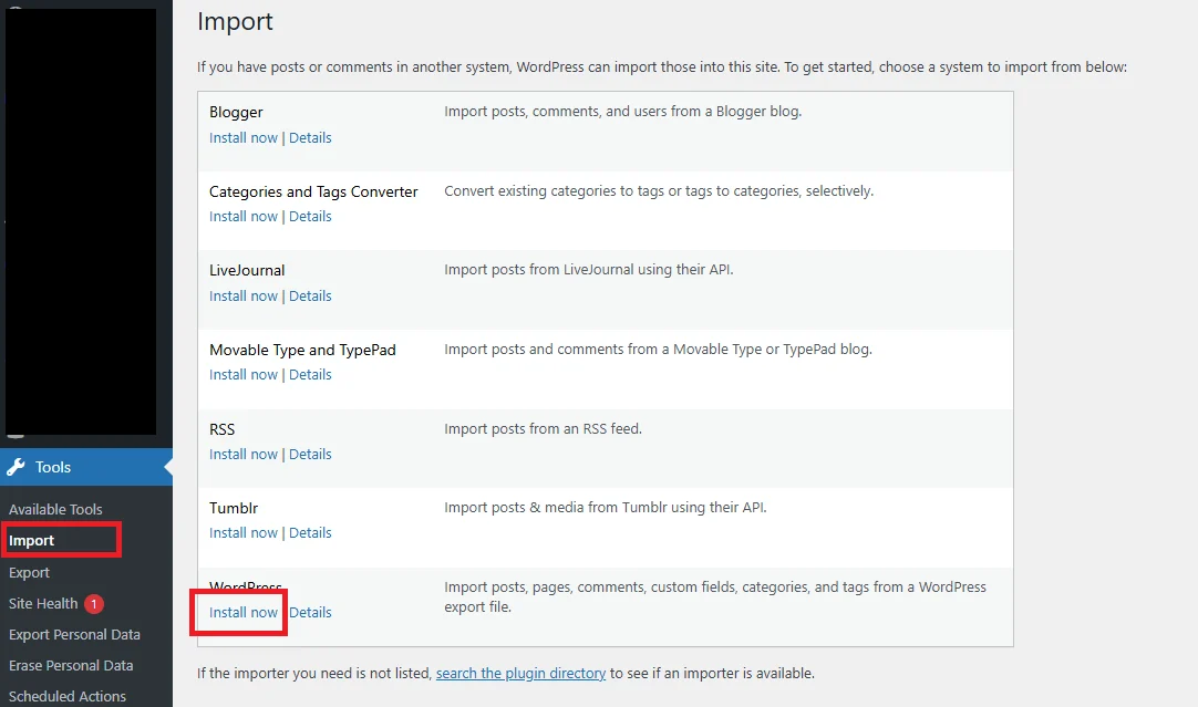 Reinstalling WordPress 4